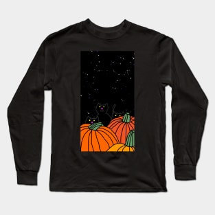 Halloween Pumpkins and Cats Long Sleeve T-Shirt